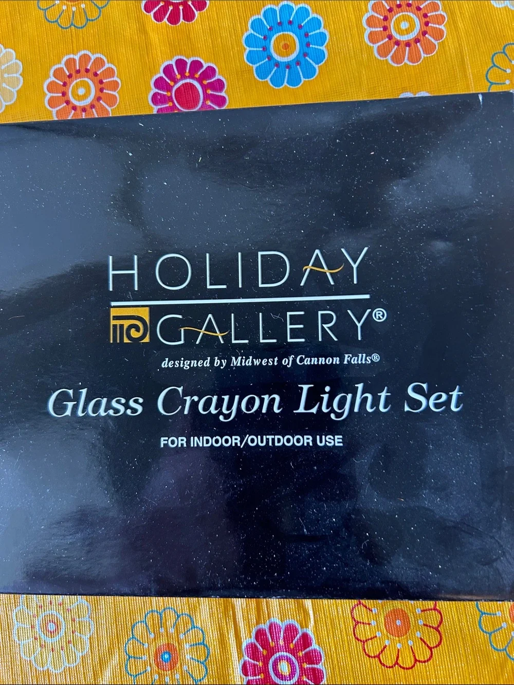 Holiday Gallery Glass Crayon Light Set - Green Blue Yellow